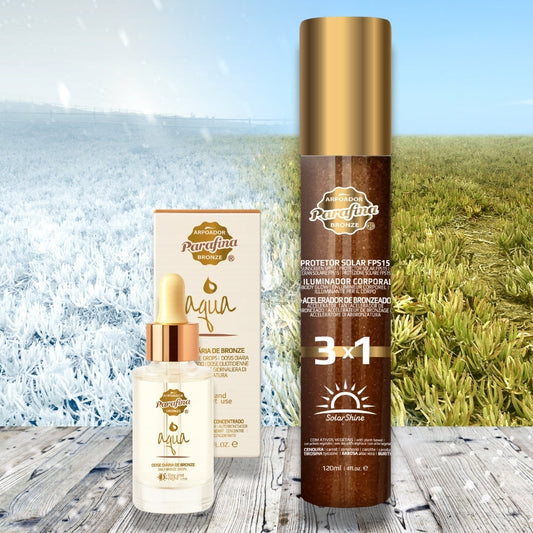 COMBO VERÃO O ANO INTEIRO (SOLAR SHINE) Parafina Bronze Europa