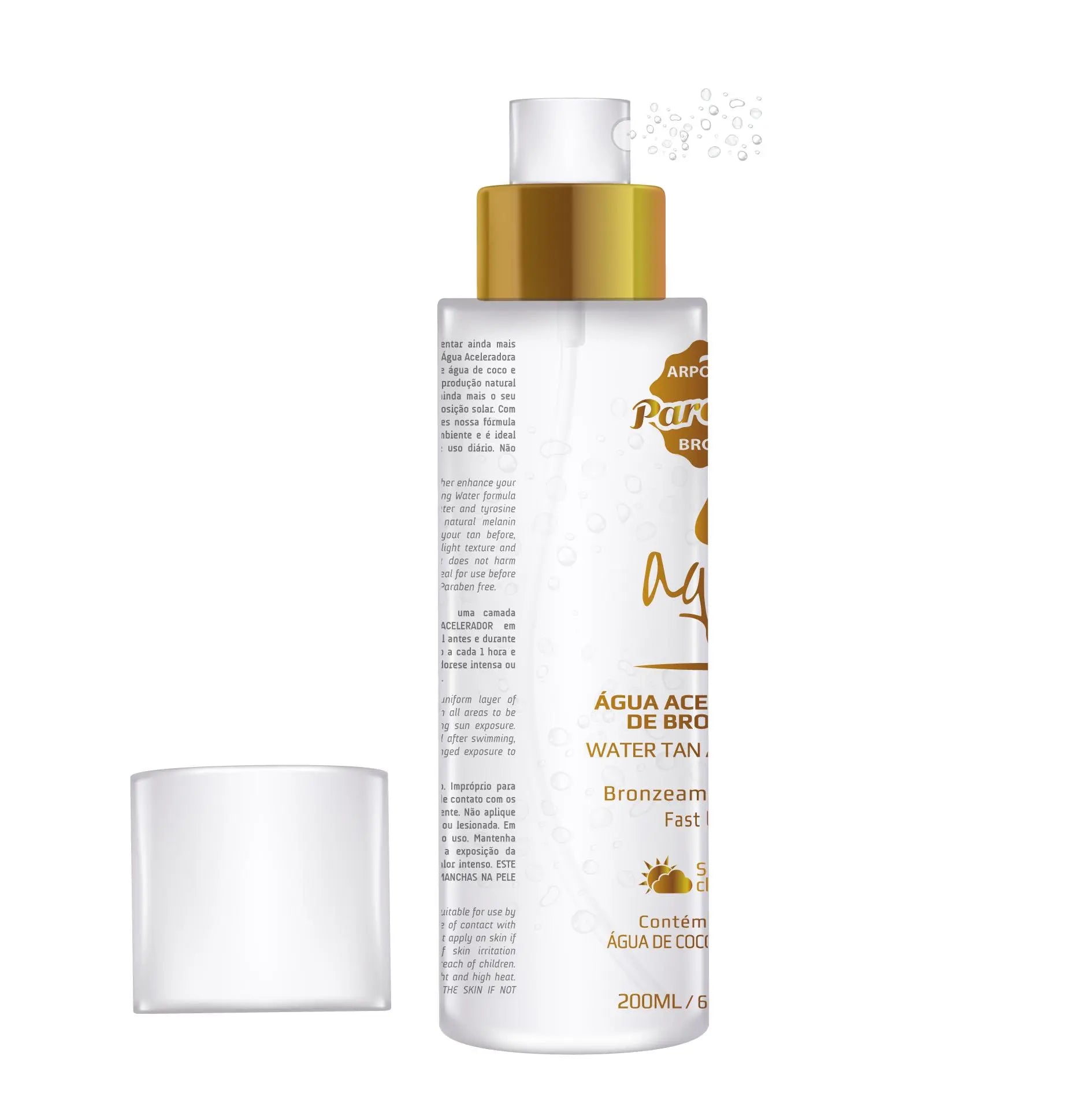 Água Aceleradora de Bronzeado AQUA (Bronzeamento Super Rápido) Parafina Bronze Arpoador