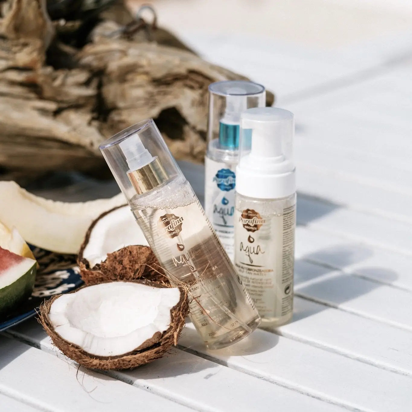 Água AutoBronzeadora AQUA (Bronzeamento Sem Sol) + GRÁTIS Luva Aplicadora Parafina Bronze Arpoador
