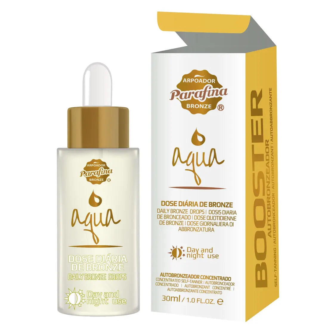 Booster AutoBronzeador Concentrado AQUA  (Bronzeamento Sem Sol) - Parafina Bronze Europa